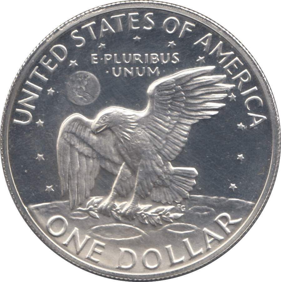 1972 SILVER PROOF EISENHOWER DOLLAR USA - SILVER WORLD COINS - Cambridgeshire Coins