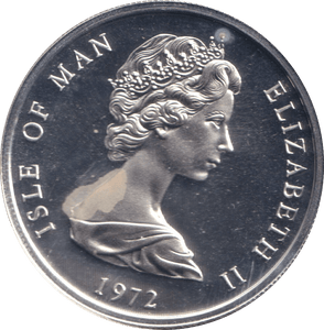1972 SILVER PROOF SILVER WEDDING ANNIVERSARY 25 NEW PENCE ISLE OF MAN - SILVER WORLD COINS - Cambridgeshire Coins