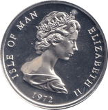 1972 SILVER PROOF SILVER WEDDING ANNIVERSARY 25 NEW PENCE ISLE OF MAN - SILVER WORLD COINS - Cambridgeshire Coins
