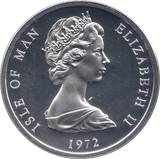 1972 SILVER PROOF SILVER WEDDING ANNIVERSARY 25 NEW PENCE ISLE OF MAN - SILVER WORLD COINS - Cambridgeshire Coins