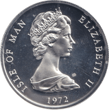 1972 SILVER TWENTY FIVE PENCE ISLE OF MAN SILVER WEDDING ANNIVERSARY - SILVER WORLD COINS - Cambridgeshire Coins