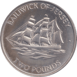 1972 SILVER TWO POUND BAILIWICK OF JERSEY - SILVER WORLD COINS - Cambridgeshire Coins