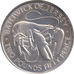 1972 SILVER TWO POUND FIFTY PENCE BAILIWICK OF JERSEY - SILVER WORLD COINS - Cambridgeshire Coins