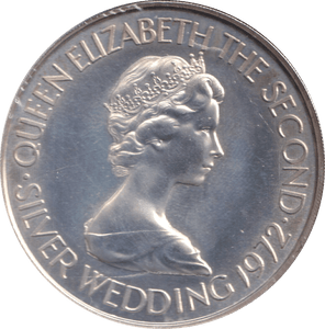 1972 SILVER TWO POUND FIFTY PENCE BAILIWICK OF JERSEY - SILVER WORLD COINS - Cambridgeshire Coins