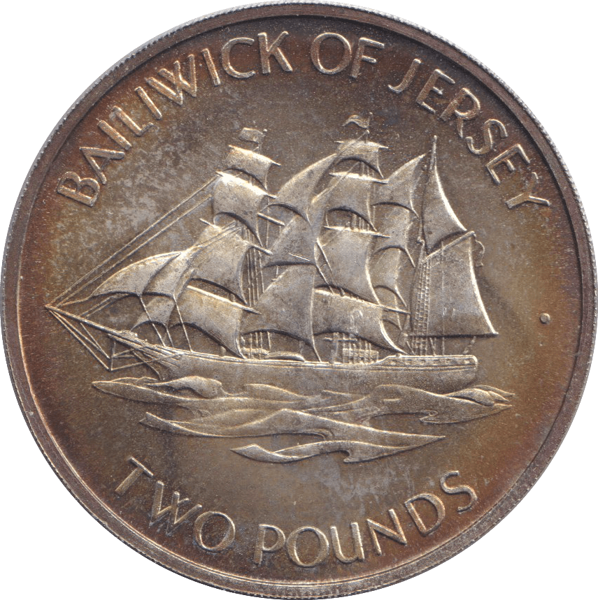 1972 SILVER TWO POUNDS JERSEY - WORLD COINS - Cambridgeshire Coins