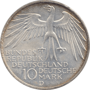1972 SILVER WEST GERMANY 10 MARK OLYMPIC - SILVER WORLD COINS - Cambridgeshire Coins