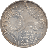 1972 SILVER WEST GERMANY 10 MARK OLYMPIC - SILVER WORLD COINS - Cambridgeshire Coins
