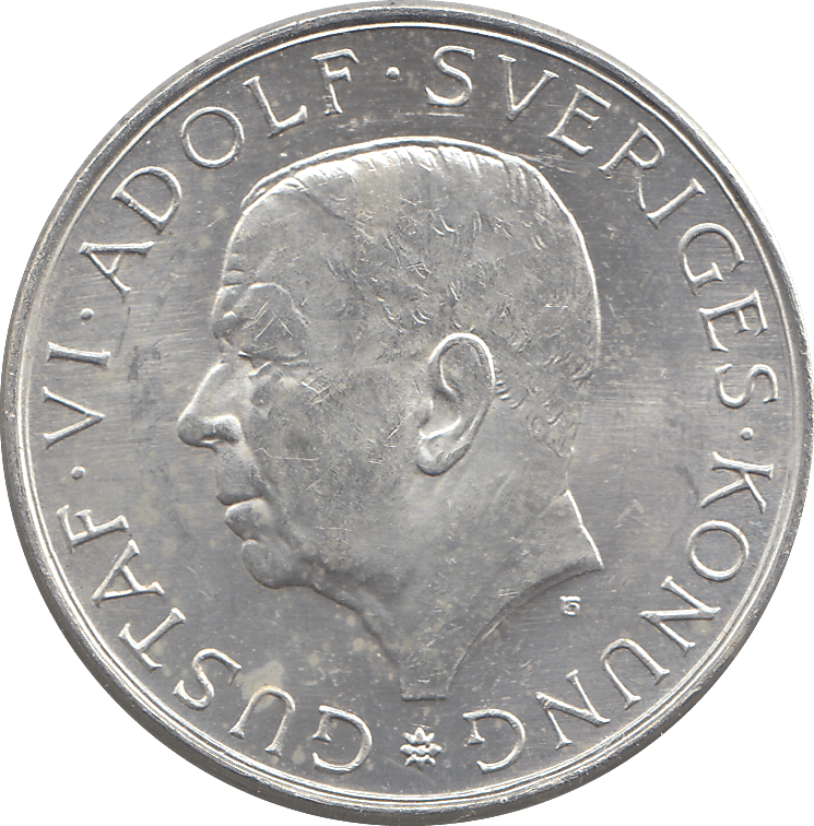 1972 SWEDEN SILVER 10 KRONER - WORLD COINS - Cambridgeshire Coins