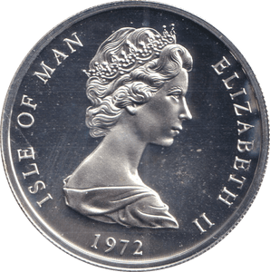 1972 TWENTY FIVE PENCE ISLE OF MAN SILVER WEDDING ANNIVERSARY - SILVER WORLD COINS - Cambridgeshire Coins