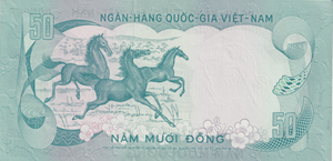 1972 VIETNAM 50 DONG BANKNOTE REF-1670 - WORLD BANKNOTES - Cambridgeshire Coins