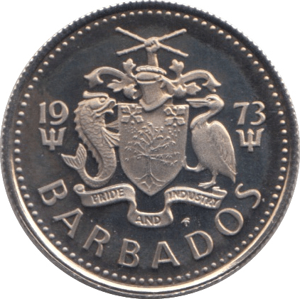 1973 10 CENTS BARBADOS (PROOF) - WORLD COINS - Cambridgeshire Coins