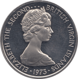 1973 25 CENTS BRITISH VIRGIN ISLANDS (PROOF) - SILVER WORLD COINS - Cambridgeshire Coins