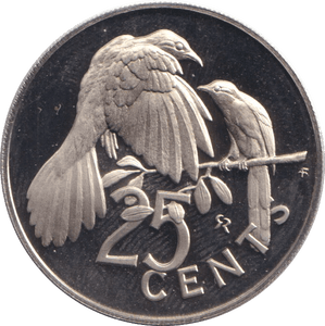 1973 25 CENTS BRITISH VIRGIN ISLANDS - WORLD COINS - Cambridgeshire Coins