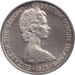 1973 25 CENTS BRITISH VIRGIN ISLANDS - WORLD COINS - Cambridgeshire Coins