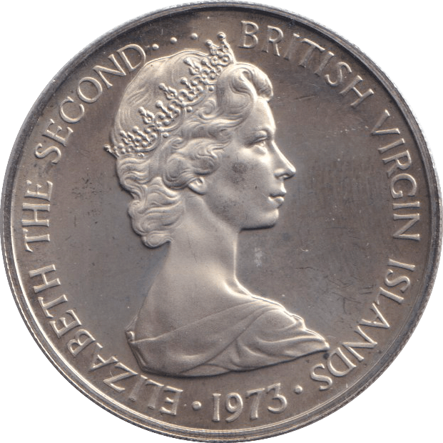 1973 25 CENTS BRITISH VIRGIN ISLANDS - WORLD COINS - Cambridgeshire Coins