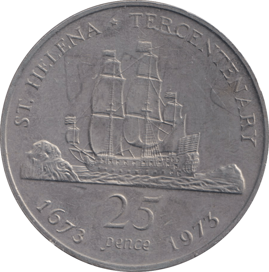 1973 25 PENCE ST.HELENA - WORLD COINS - Cambridgeshire Coins