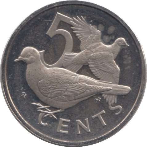 1973 5 CENTS BRITISH VIRGIN ISLANDS (PROOF) - SILVER WORLD COINS - Cambridgeshire Coins