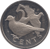 1973 5 CENTS BRITISH VIRGIN ISLANDS (PROOF) - SILVER WORLD COINS - Cambridgeshire Coins