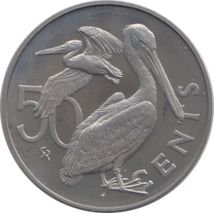 1973 50 CENTS BRITISH VIRGIN ISLANDS (PROOF) - SILVER WORLD COINS - Cambridgeshire Coins