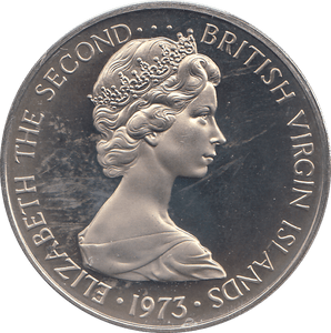 1973 50 CENTS BRITISH VIRGIN ISLANDS - WORLD COINS - Cambridgeshire Coins