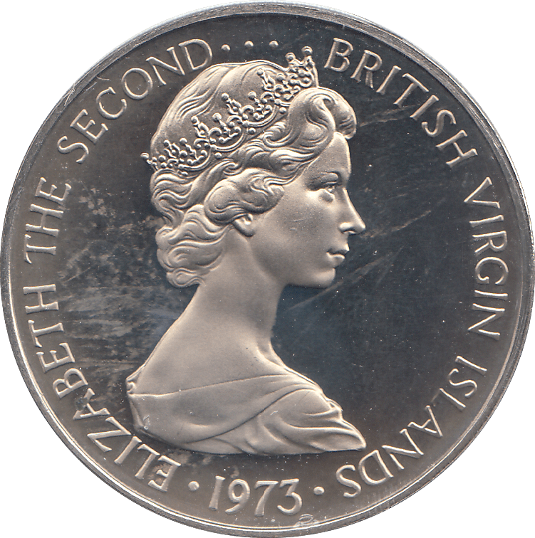 1973 50 CENTS BRITISH VIRGIN ISLANDS - WORLD COINS - Cambridgeshire Coins