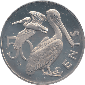 1973 50 CENTS BRITISH VIRGIN ISLANDS - WORLD COINS - Cambridgeshire Coins