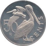 1973 50 CENTS BRITISH VIRGIN ISLANDS - WORLD COINS - Cambridgeshire Coins