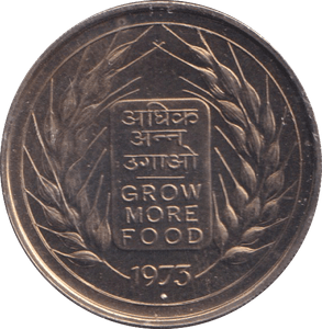 1973 50 PAISE INDIA - WORLD COINS - Cambridgeshire Coins