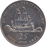 1973 BU 25 PENCE ST. HELENA - WORLD COINS - Cambridgeshire Coins