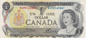 1973 CANADA ONE DOLLAR BANKNOTE REF-1740 - WORLD BANKNOTES - Cambridgeshire Coins