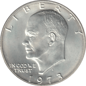 1973 EISENHOWER DOLLAR USA - SILVER WORLD COINS - Cambridgeshire Coins
