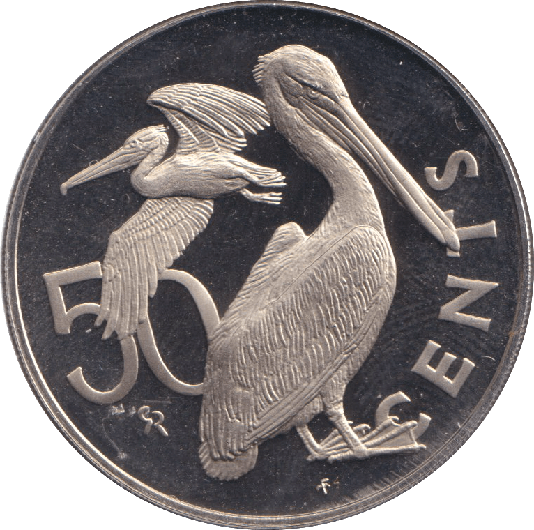 1973 FIFTY CENTS BRITISH VIRGIN ISLANDS - WORLD COINS - Cambridgeshire Coins