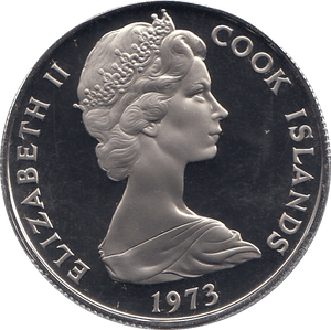 1973 FIFTY CENTS COOK ISLANDS ( PROOF ) - WORLD COINS - Cambridgeshire Coins