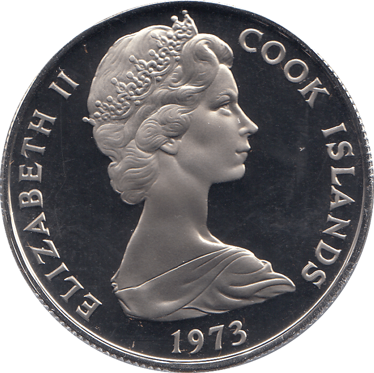 1973 FIFTY CENTS COOK ISLANDS ( PROOF ) - WORLD COINS - Cambridgeshire Coins