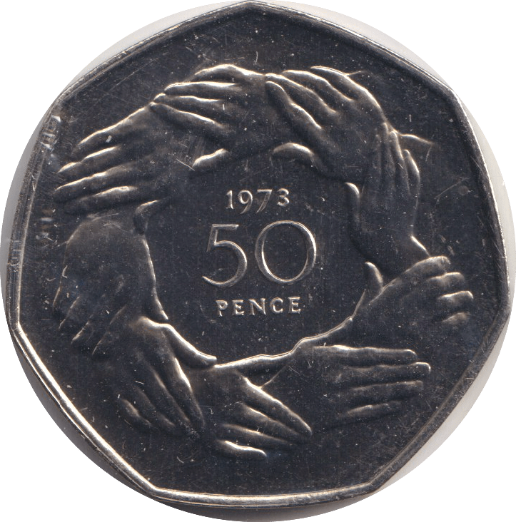 1973 FIFTY PENCE - WORLD COINS - Cambridgeshire Coins