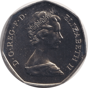 1973 FIFTY PENCE - WORLD COINS - Cambridgeshire Coins