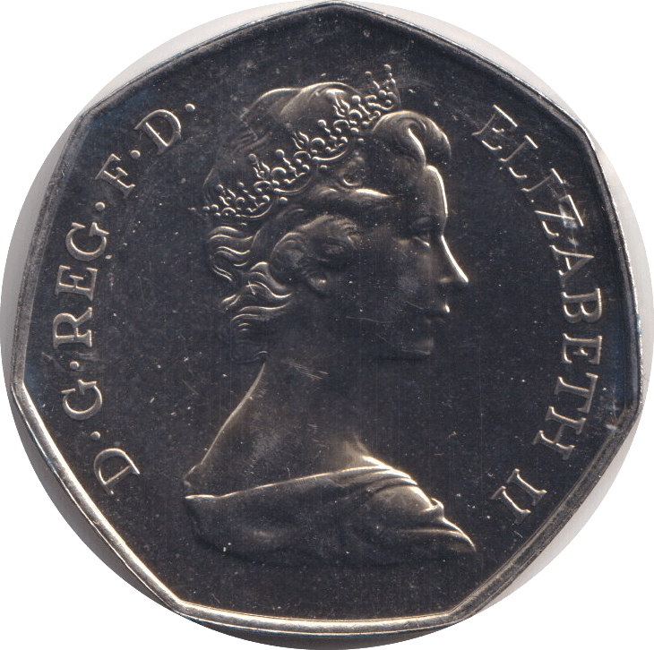 1973 FIFTY PENCE - WORLD COINS - Cambridgeshire Coins