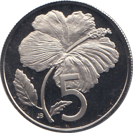 1973 FIVE CENT COOK ISLANDS ( PROOF ) - WORLD COINS - Cambridgeshire Coins