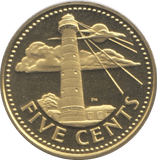 1973 FIVE CENTS BARBADOS ( PROOF ) - WORLD COINS - Cambridgeshire Coins