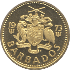 1973 FIVE CENTS BARBADOS ( PROOF ) - WORLD COINS - Cambridgeshire Coins