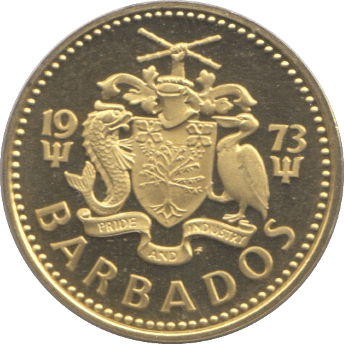 1973 FIVE CENTS BARBADOS ( PROOF ) - WORLD COINS - Cambridgeshire Coins