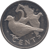 1973 FIVE CENTS BRITISH VIRGIN ISLANDS (PROOF) - SILVER WORLD COINS - Cambridgeshire Coins