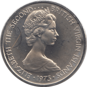 1973 FIVE CENTS BRITISH VIRGIN ISLANDS (PROOF) - SILVER WORLD COINS - Cambridgeshire Coins