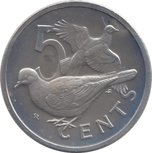 1973 FIVE CENTS BRITISH VIRGIN ISLANDS (PROOF) - SILVER WORLD COINS - Cambridgeshire Coins