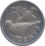 1973 FIVE CENTS BRITISH VIRGIN ISLANDS (PROOF) - SILVER WORLD COINS - Cambridgeshire Coins