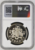 1973 FM BARBADOS TWO DOLLARS ( NGC ) PF 68 ULTRA CAMEO - NGC SILVER COINS - Cambridgeshire Coins