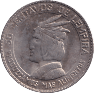 1973 HONDURAS 50 CENTAVOS - WORLD COINS - Cambridgeshire Coins