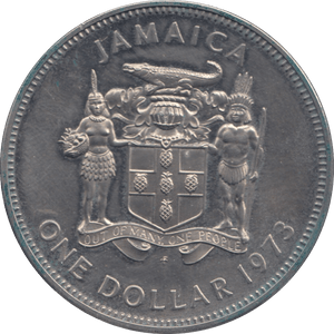 1973 JAMAICA ONE DOLLAR - WORLD COINS - Cambridgeshire Coins