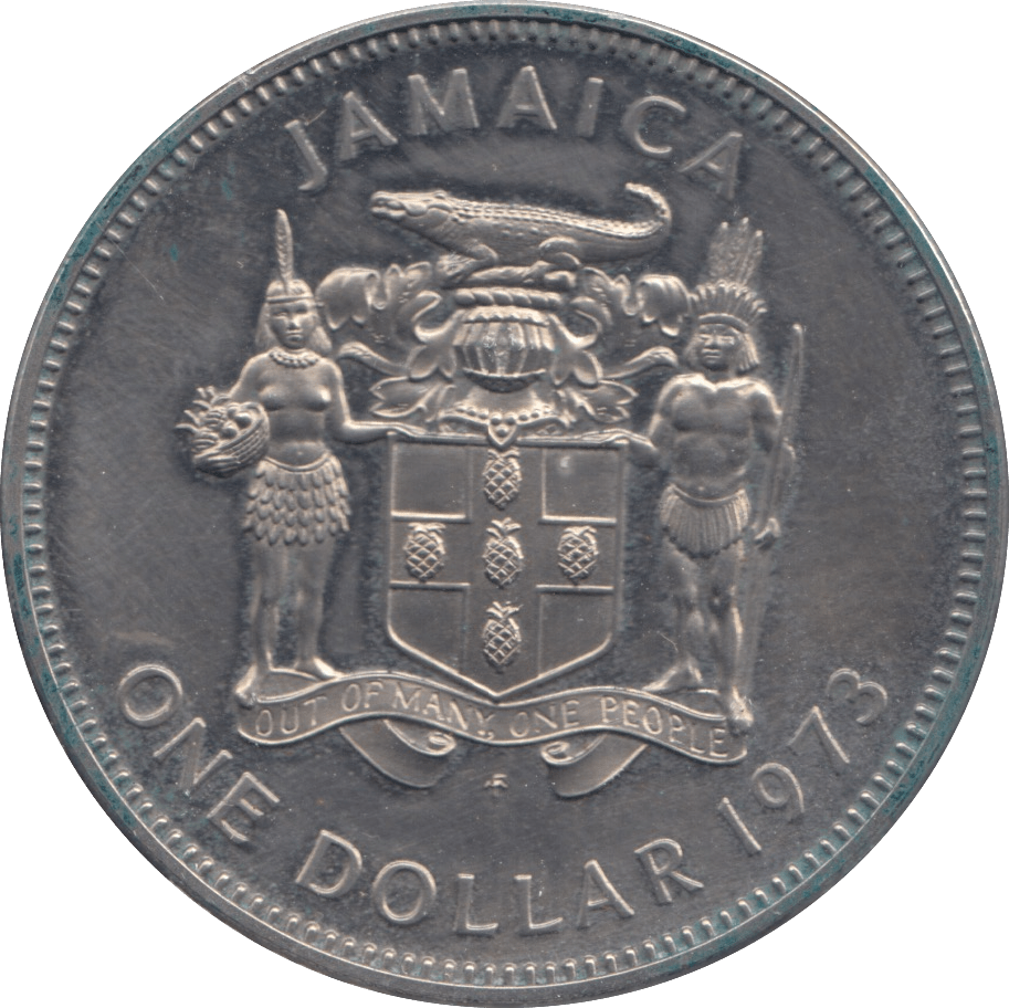 1973 JAMAICA ONE DOLLAR - WORLD COINS - Cambridgeshire Coins