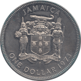 1973 JAMAICA ONE DOLLAR - WORLD COINS - Cambridgeshire Coins